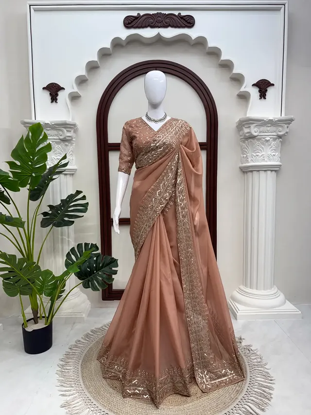 Designer Embroidered Saree